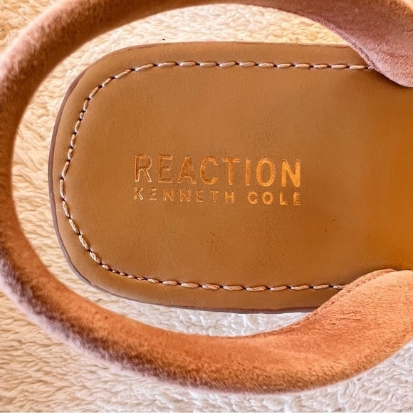 KENNETH COLE SOFT NUBUCK BLUSH SLINGBACK ESPADRILLE RAFFIA PEEP TOE SANDAL SZ 10 - Picture 10 of 10